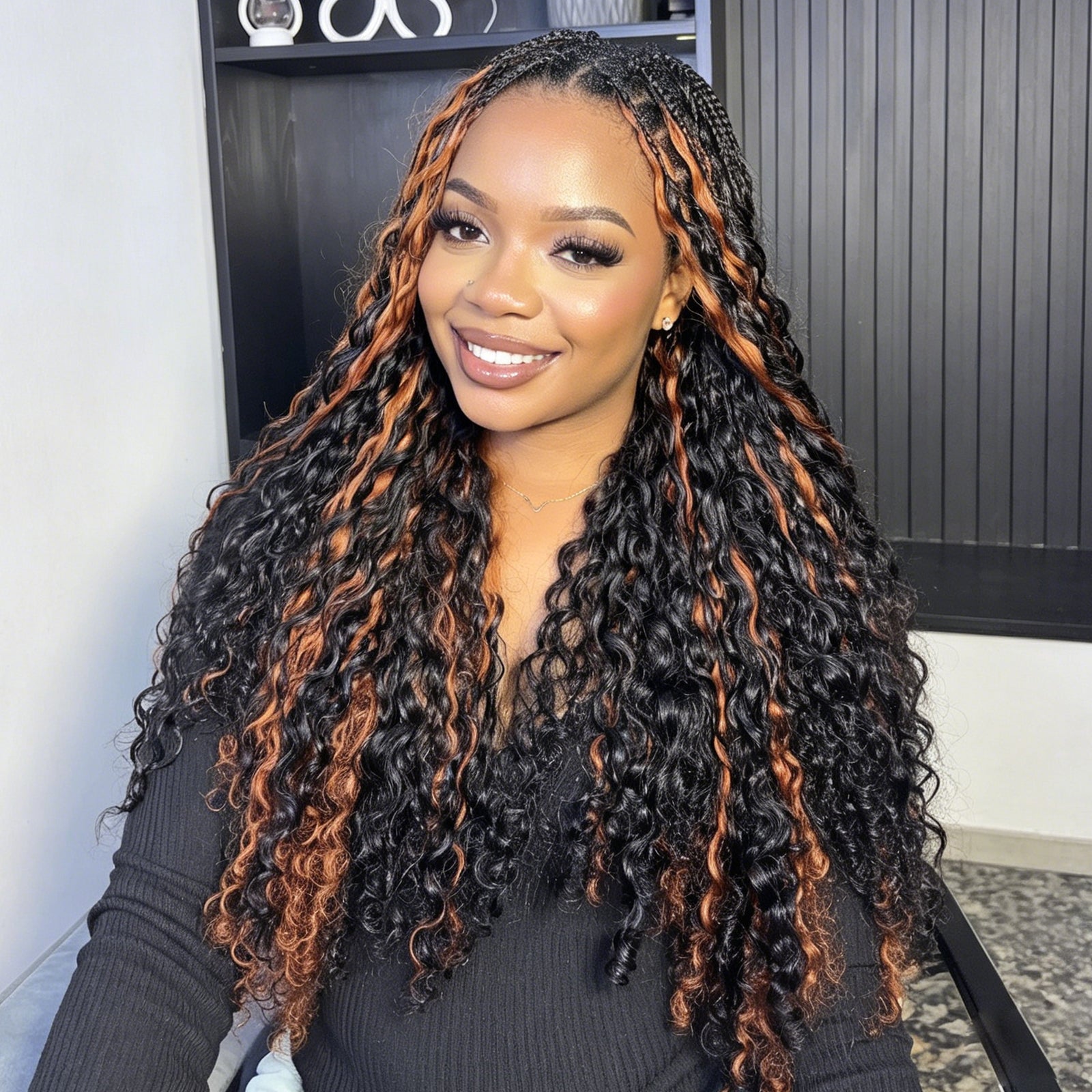 VALLBEST Pro-Mix Bundle Deal Burmese Curly Crochet Hair Natural Black + 1 Color