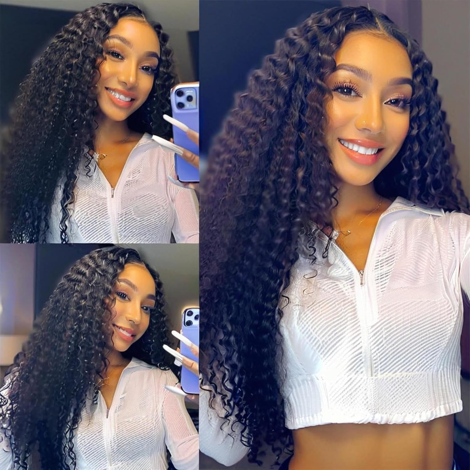 Transparent hd 13*4 Lace Front Jerry Curly Hair Lace Wig