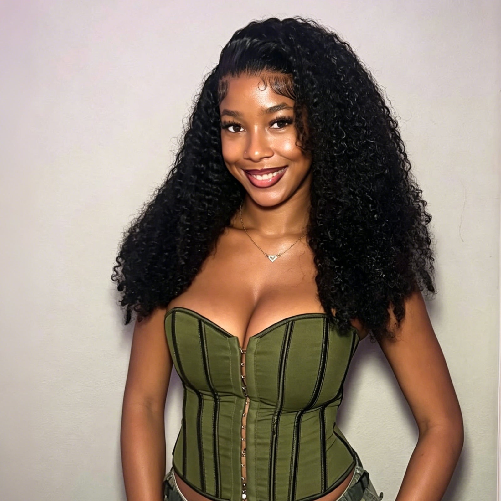 Transparent hd 13*4 Lace Front Jerry Curly Hair Lace Wig