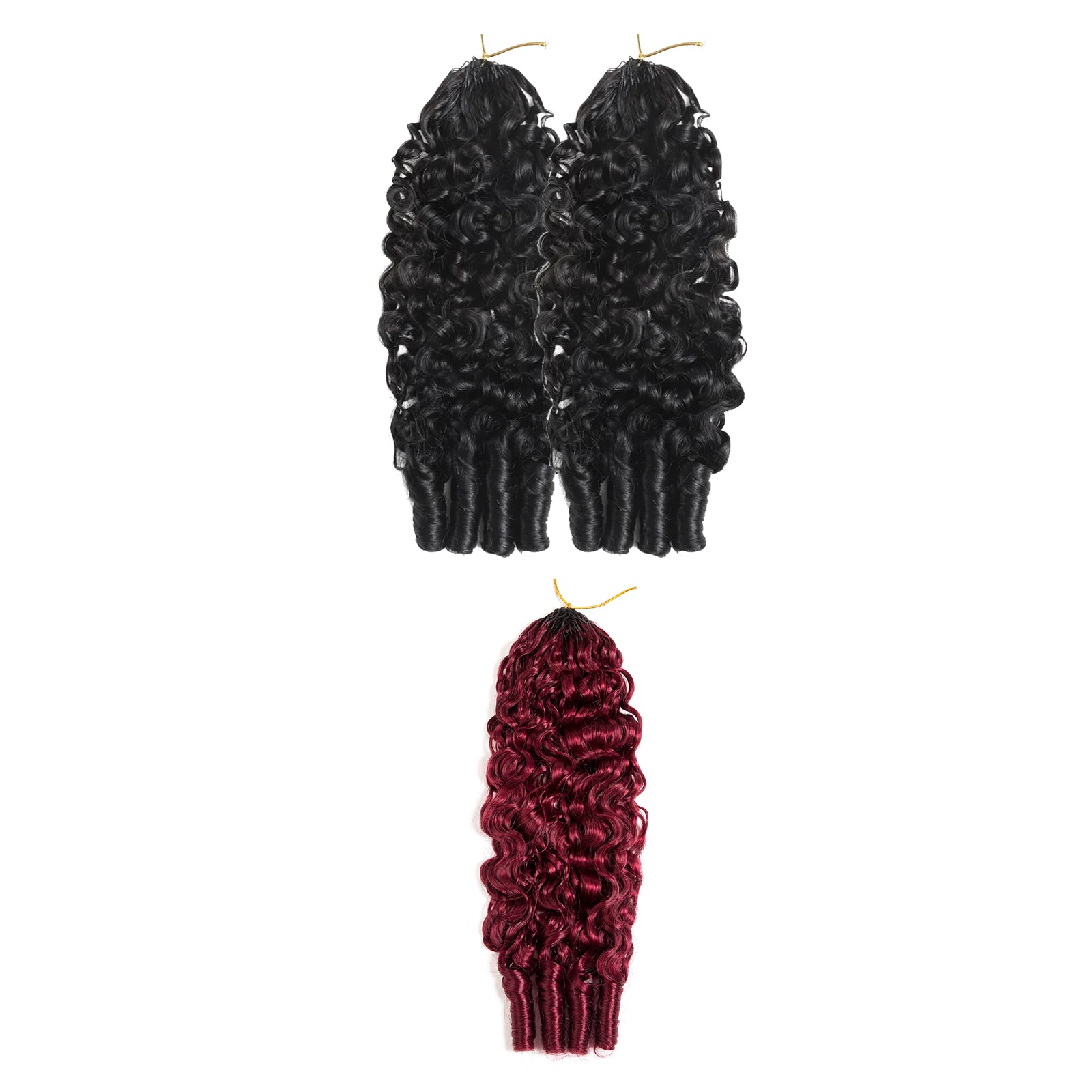 VALLBEST Pro-Mix Bundle Deal Burmese Curly Crochet Hair Natural Black + 1 Color