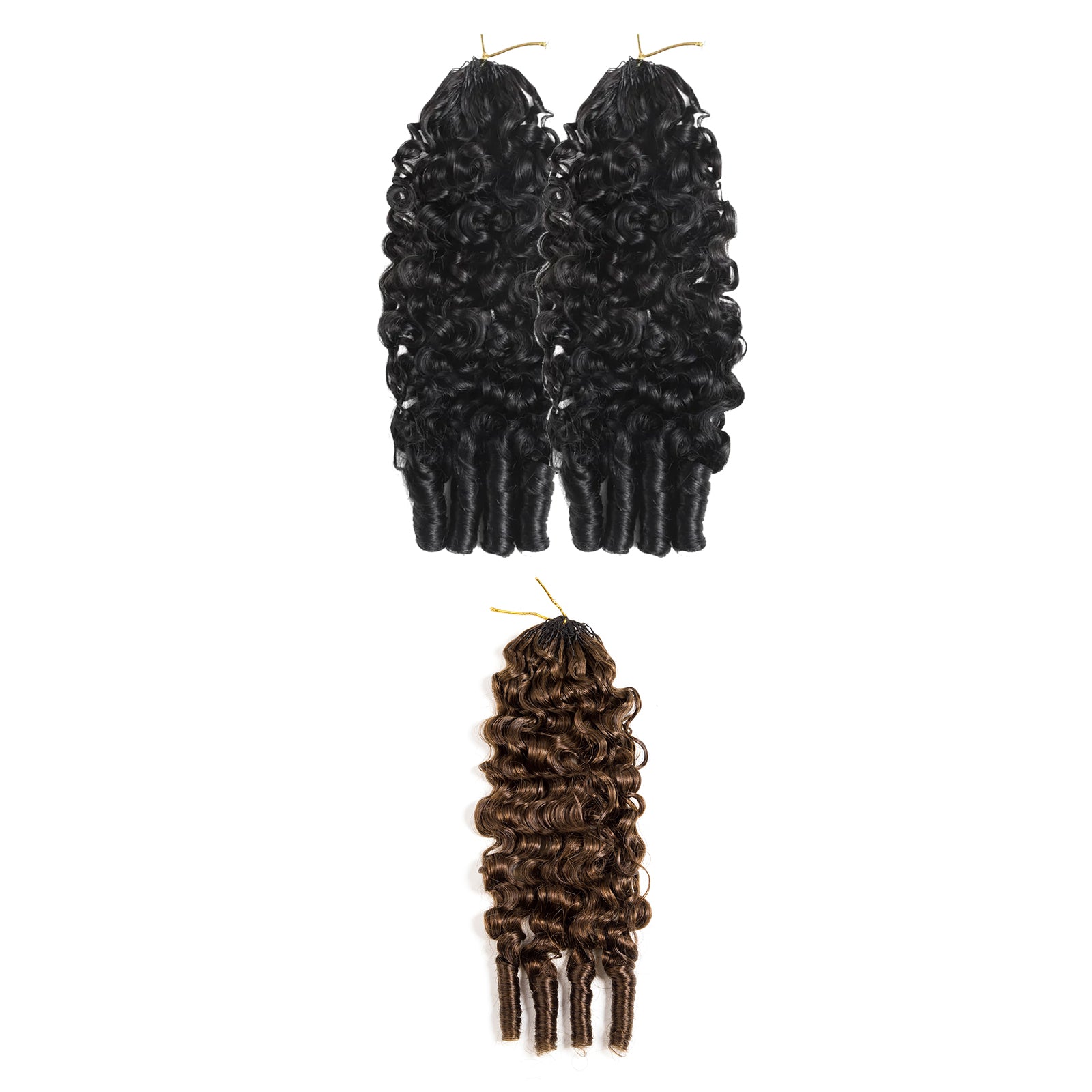 VALLBEST Pro-Mix Bundle Deal Burmese Curly Crochet Hair Natural Black + 1 Color