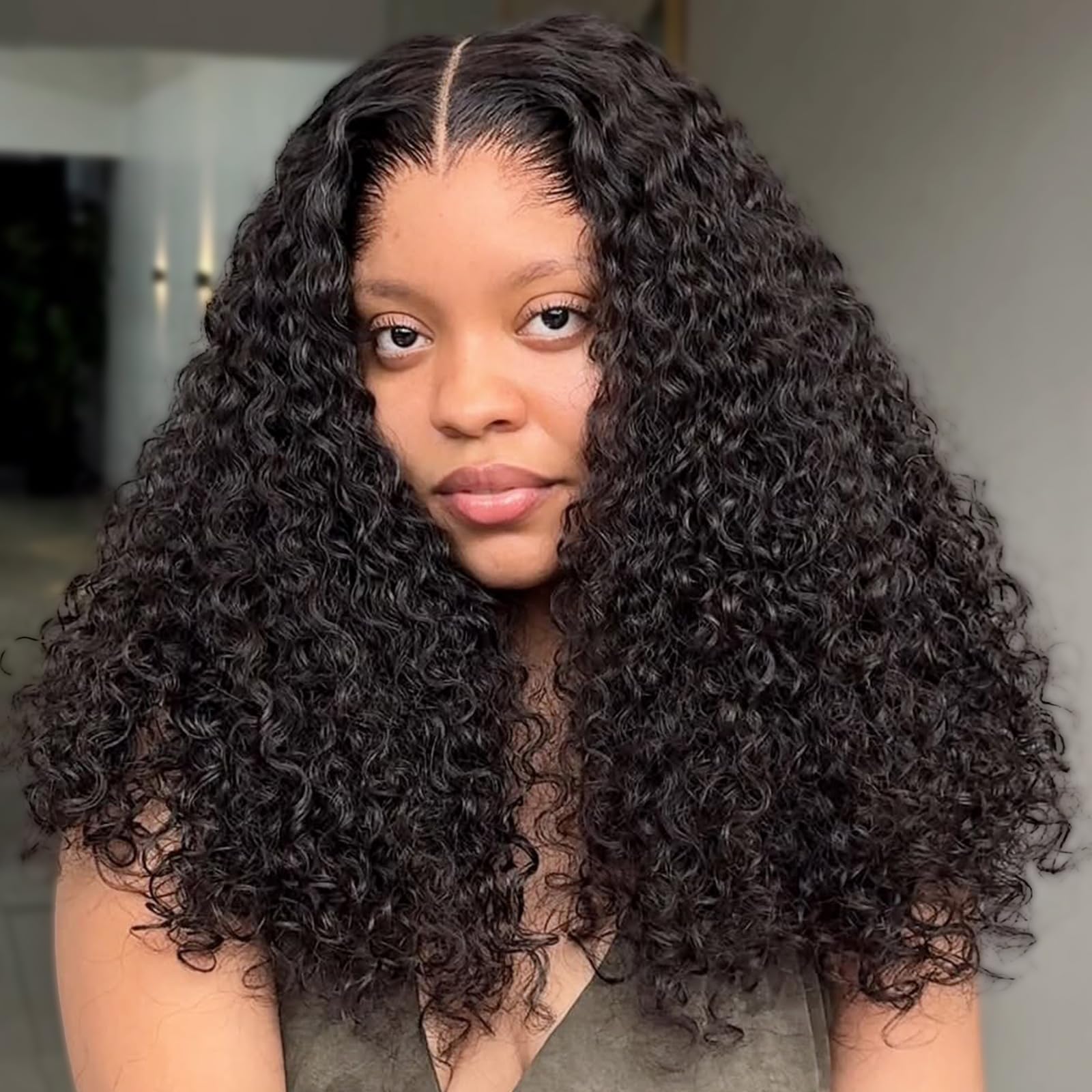 Glueless Curly Bob Wig Human Hair 13x4 HD Lace, Deep Wave, Pre-Plucked, Natural Look