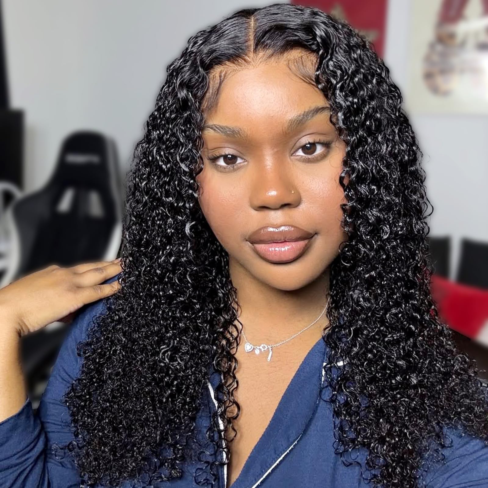 Glueless Curly Bob Wig Human Hair 13x4 HD Lace, Deep Wave, Pre-Plucked, Natural Look