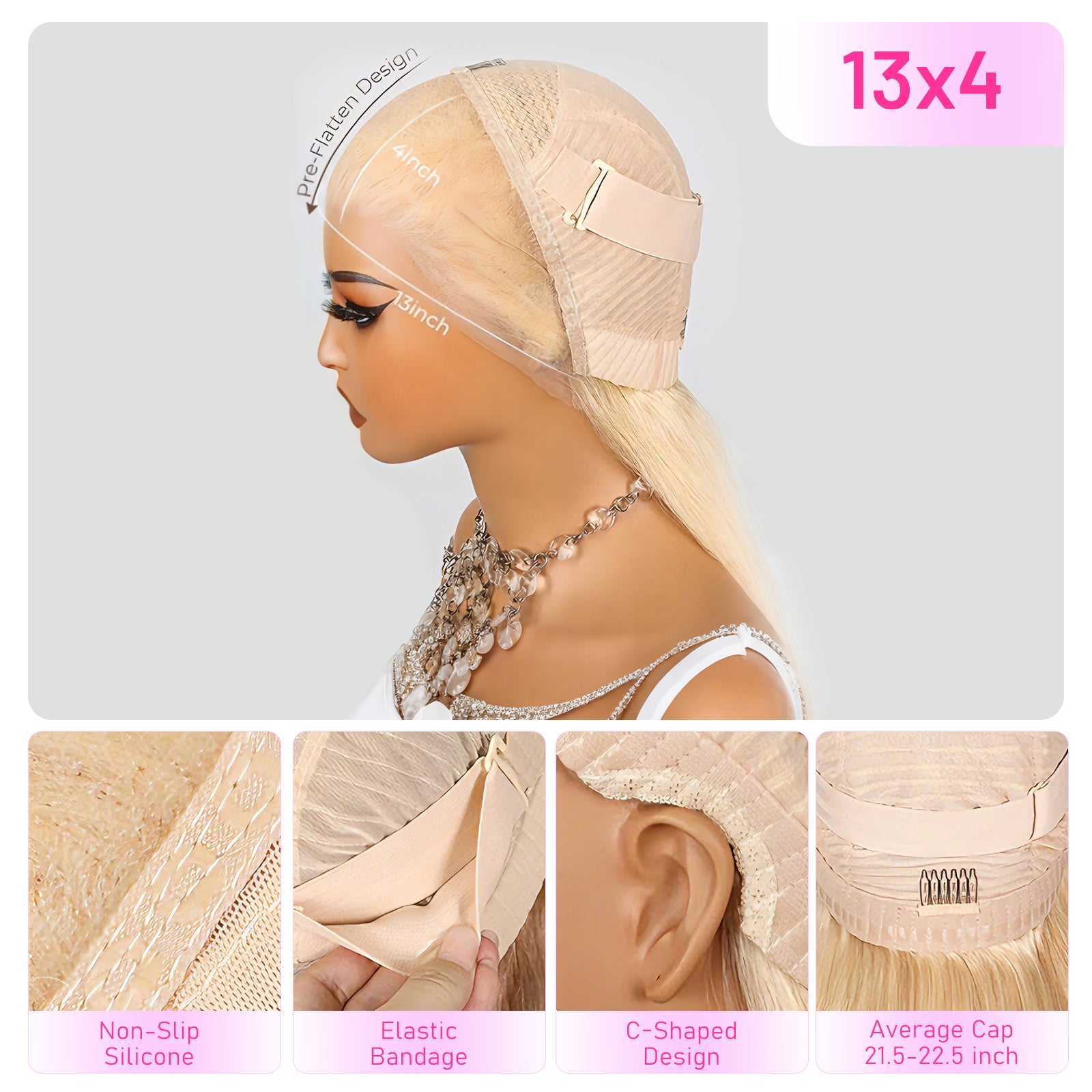 613 Blonde Body Wave Pull Go 13x4 HD Lace Front Wig Brazilian Human Hair