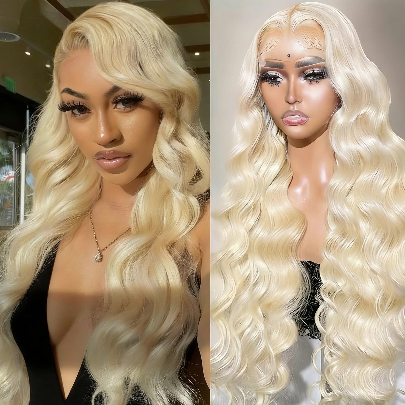 613 Blonde Body Wave Pull Go 13x4 HD Lace Front Wig Brazilian Human Hair