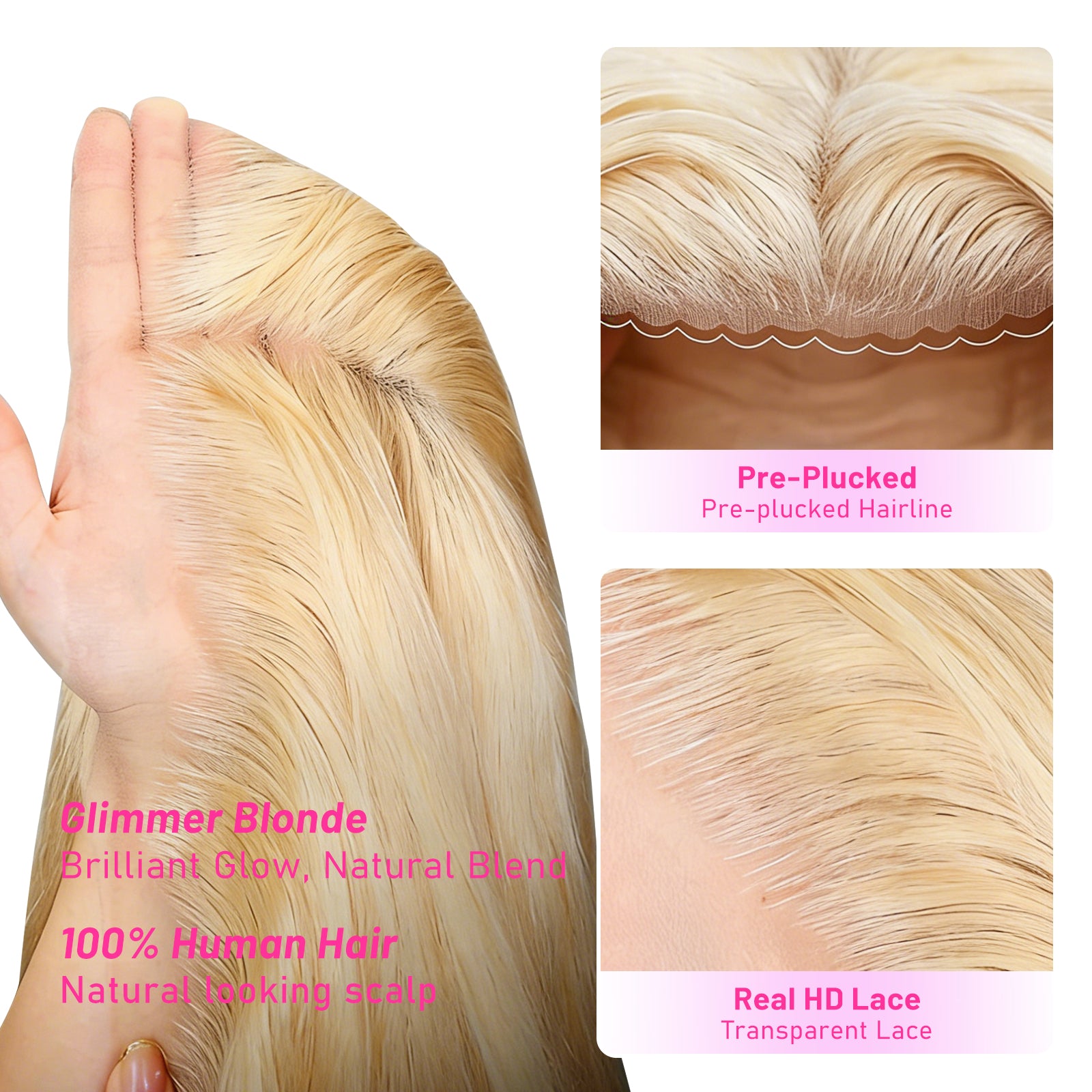 613 Blonde Body Wave Pull Go 13x4 HD Lace Front Wig Brazilian Human Hair