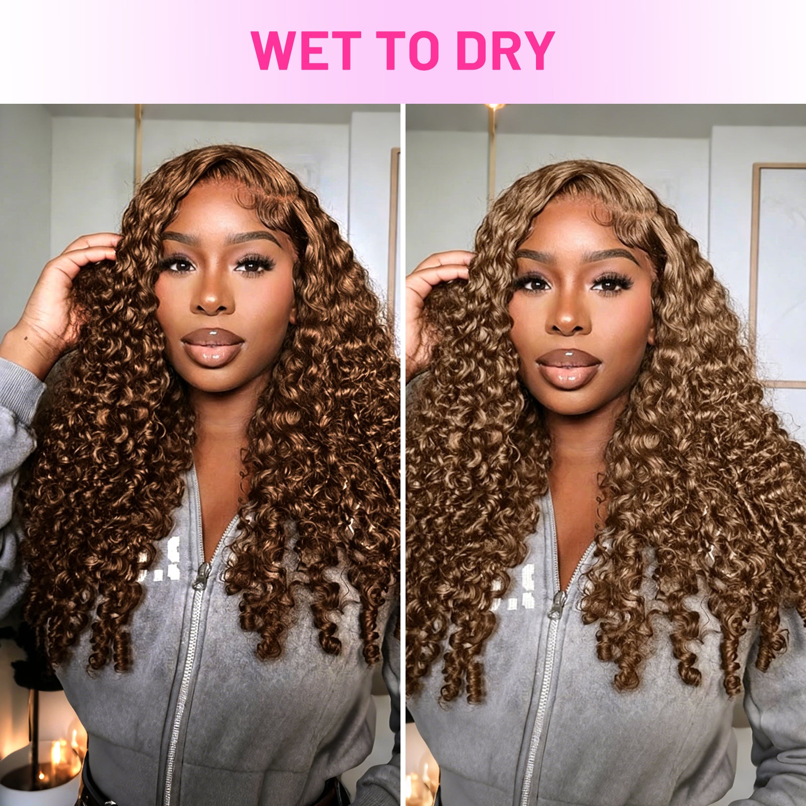 VALLBEST Honey Blonde Highlight (#4/27) Burmese Curly Crochet Human Hair