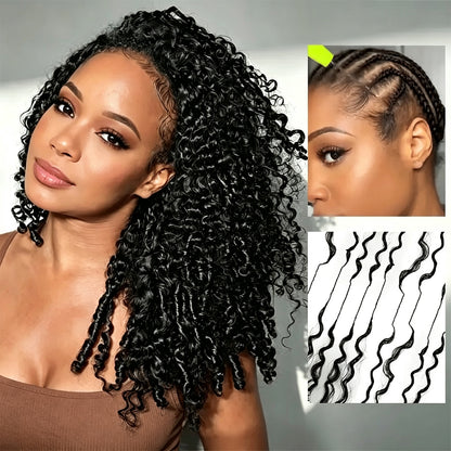 Vallbest Burmese Curly Crochet Hair Machine Made Feather Crochet Human Hair Extension