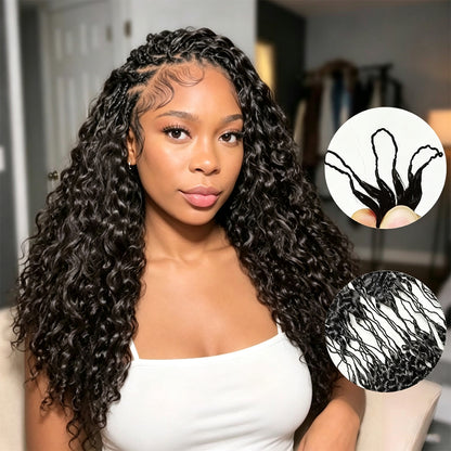 Vallbest Burmese Curly Crochet Hair Machine Made Feather Crochet Human Hair Extension