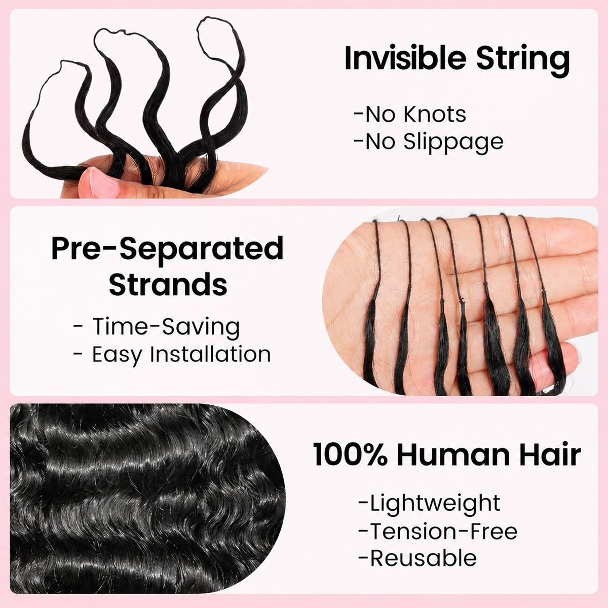 Vallbest Burmese Curly Crochet Hair Machine Made Feather Crochet Human Hair Extension