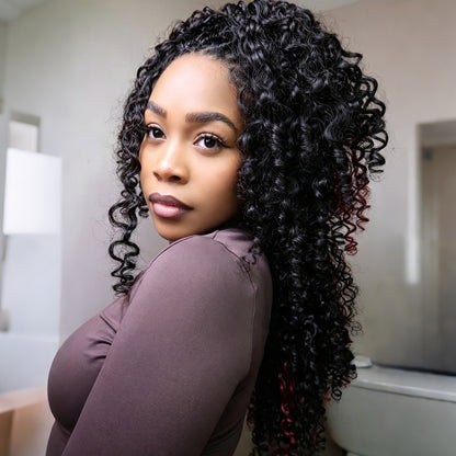 VALLBEST Pro-Mix Bundle Deal Burmese Curly Crochet Hair Natural Black + 1 Color
