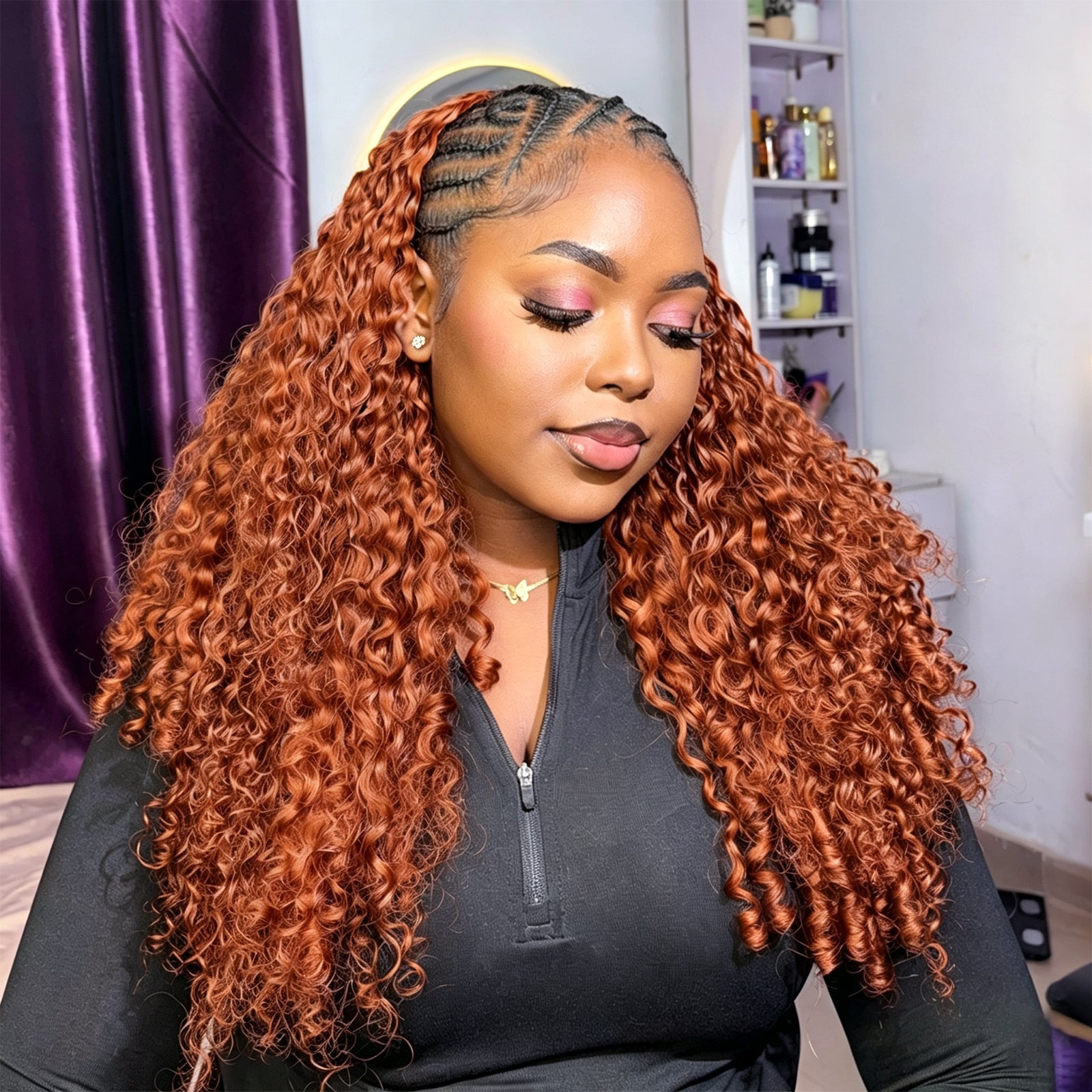 VALLBEST Ginger Burmese Curly Crochet Human Hair | Miracle Knots
