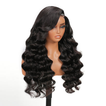 VALLBEST Loose Wave 13x6 HD Lace Glueless Wig – Pre-Plucked Hairline, Drawstring & Pre-Cut Lace