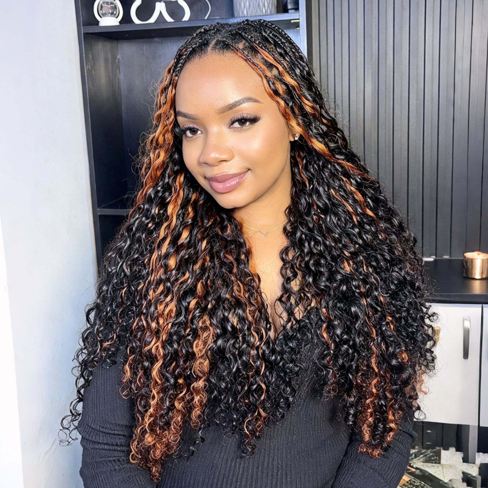 VALLBEST Pro-Mix Bundle Deal Burmese Curly Crochet Hair Natural Black + 1 Color
