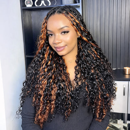 VALLBEST Pro-Mix Bundle Deal Burmese Curly Crochet Hair Natural Black + 1 Color