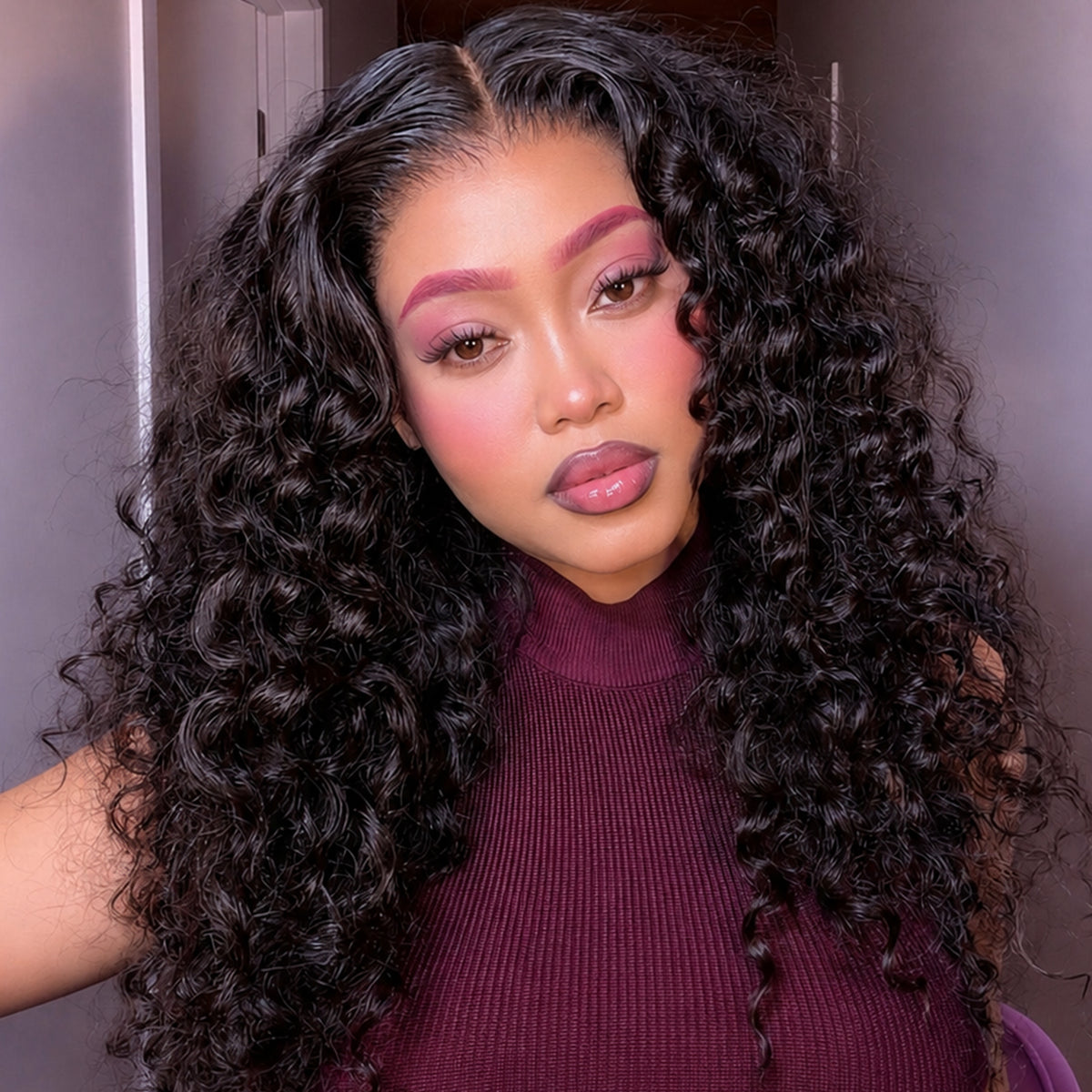 VALLBEST Loose Wave 13x6 HD Lace With Drawstring Natural Black 100% Human Hair Wig