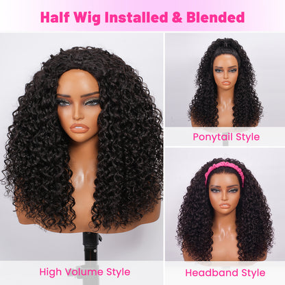 Vallbest Water Wave Half Wig Invisible Hairline Beginner Friendly