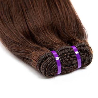 Vallbest #4 Brown Straight Hair 3 Bundles 100% Virgin Human Hair Extensions