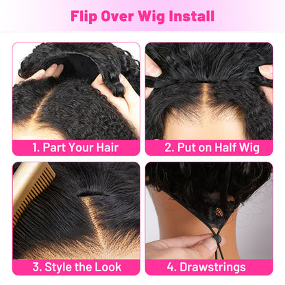 Vallbest Water Wave Half Wig Invisible Hairline Beginner Friendly