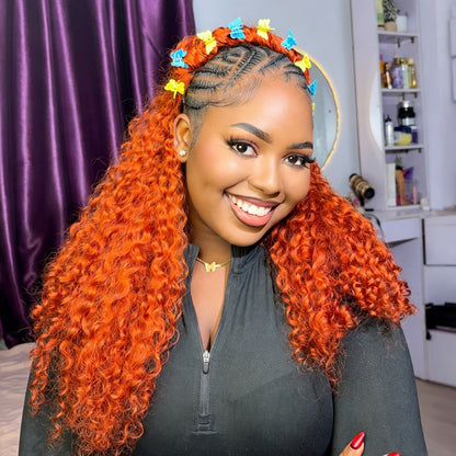 VALLBEST Ginger Burmese Curly Crochet Human Hair | Miracle Knots