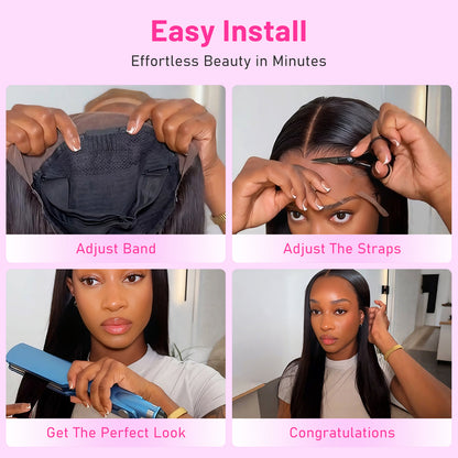 13x4 Ear To Ear Pre-Everything Lace Front Straight Wig