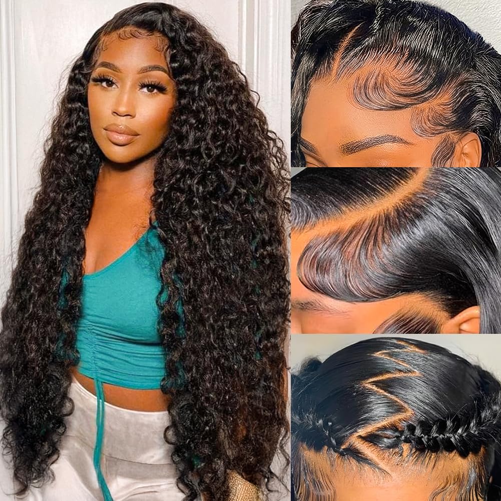 13x4 Water Wave Lace Front Wigs Human Hair