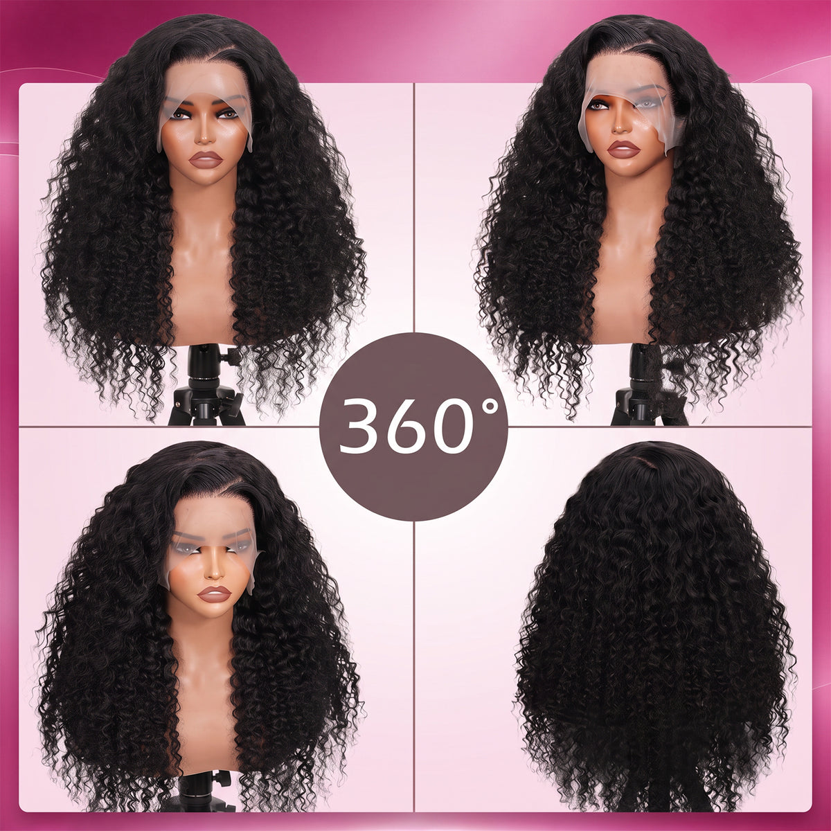 Vallbest 13x4 Glueless Wig Jerry Curly With Drawstring Natural Black 100% Human Hair Wig