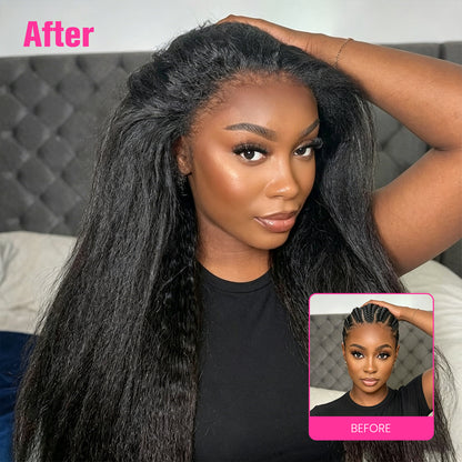 VALLBEST Kinky Straight Crochet Human Hair Extensions for Boho Braids