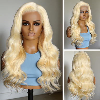 613 Blonde Body Wave Pull Go 13x4 HD Lace Front Wig Brazilian Human Hair