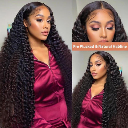 Transparent hd 13*4 Lace Front Jerry Curly Hair Lace Wig