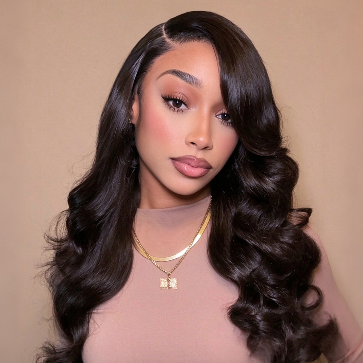 VALLBEST Loose Wave 13x6 HD Lace With Drawstring Natural Black 100% Human Hair Wig