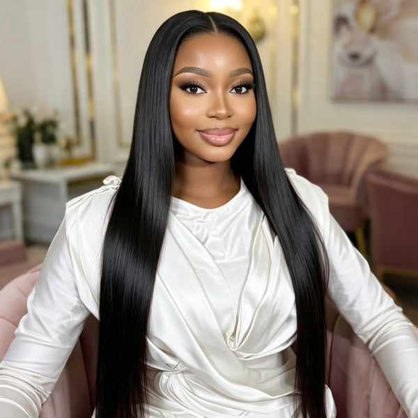 Vallbest 7x5 Silky Straight Glueless Human Hair Wig with Flexible Drawstring