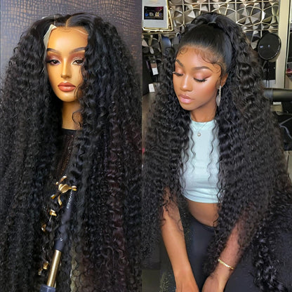 Transparent hd 13*4 Lace Front Jerry Curly Hair Lace Wig