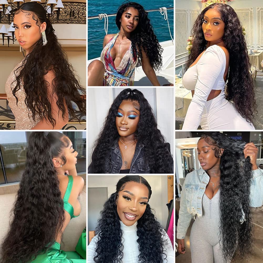 13x4 Water Wave Lace Front Wigs Human Hair