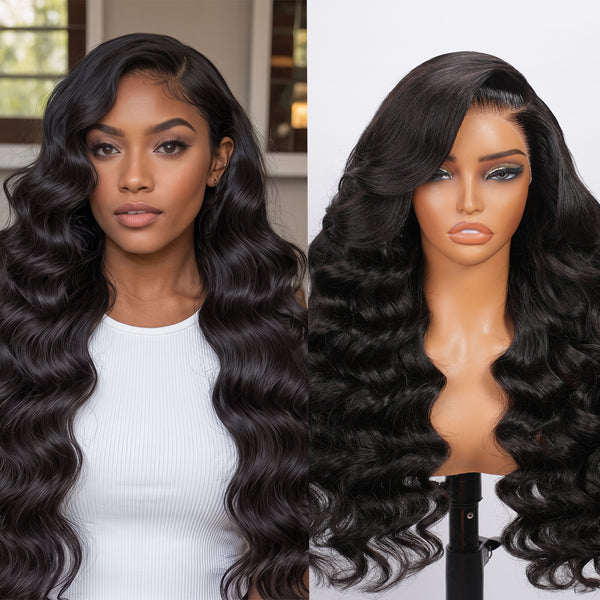 VALLBEST Loose Wave 13x6 HD Lace Glueless Wig – Pre-Plucked Hairline, Drawstring & Pre-Cut Lace