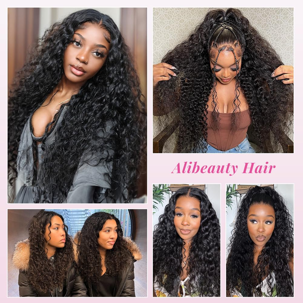 13x4 Water Wave Lace Front Wigs Human Hair