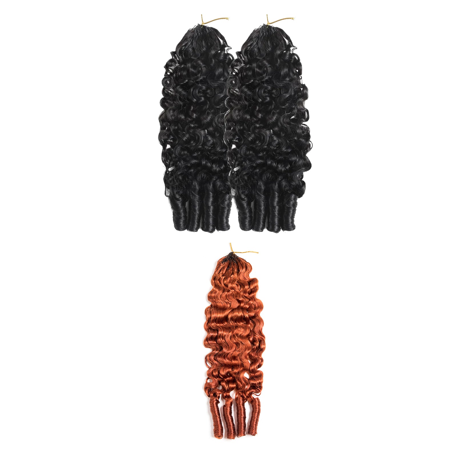 VALLBEST Pro-Mix Bundle Deal Burmese Curly Crochet Hair Natural Black + 1 Color