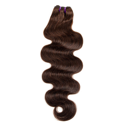 Vallbest #4 Brown Straight Hair 3 Bundles 100% Virgin Human Hair Extensions