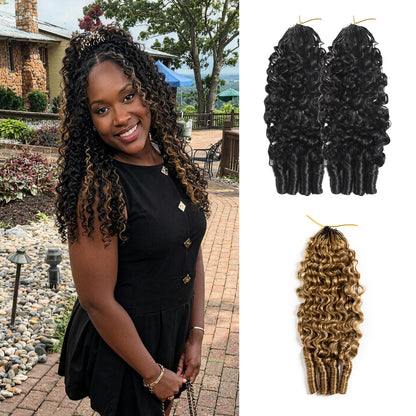 VALLBEST Pro-Mix Bundle Deal Burmese Curly Crochet Hair Natural Black + 1 Color