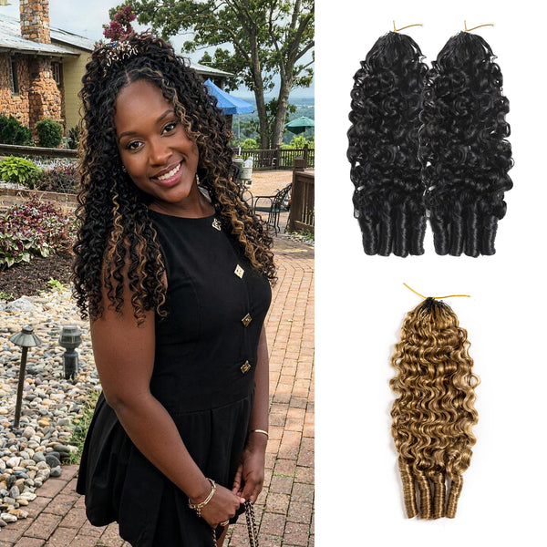 VALLBEST Pro-Mix Bundle Deal Burmese Curly Crochet Hair Natural Black + 1 Color