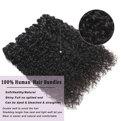 {16A 3Pcs}100% Unprocessed Vietnamese Water Curly Human Hair Bundles