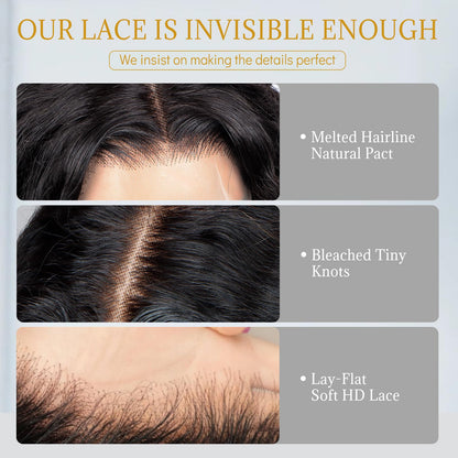 Glueless Curly Bob Wig Human Hair 13x4 HD Lace, Deep Wave, Pre-Plucked, Natural Look