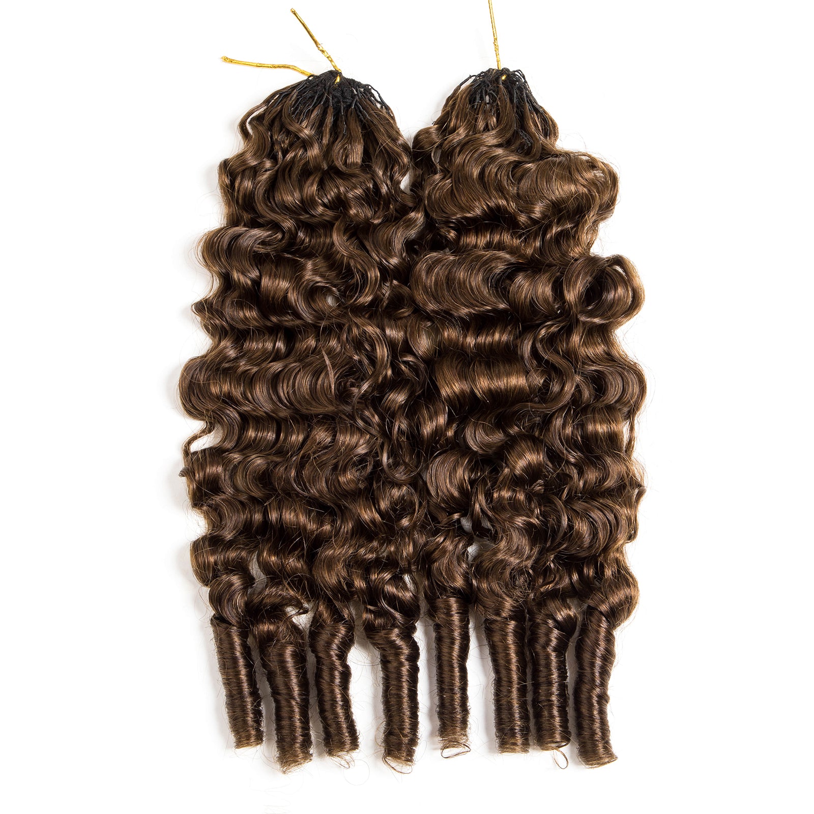 VALLBEST #4 Burmese Curly Crochet Human Hair Extensions for Boho Braids