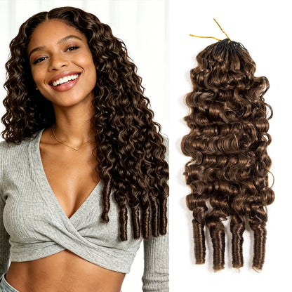 VALLBEST Burmese Curly Crochet Human Hair for Boho Braids