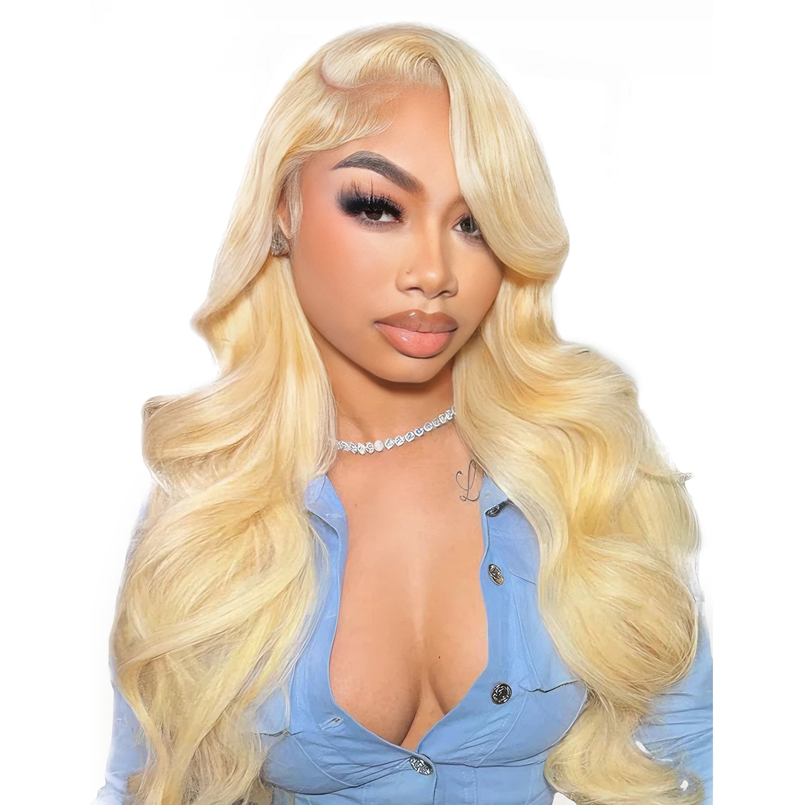 613 Blonde Body Wave Pull Go 13x4 HD Lace Front Wig Brazilian Human Hair