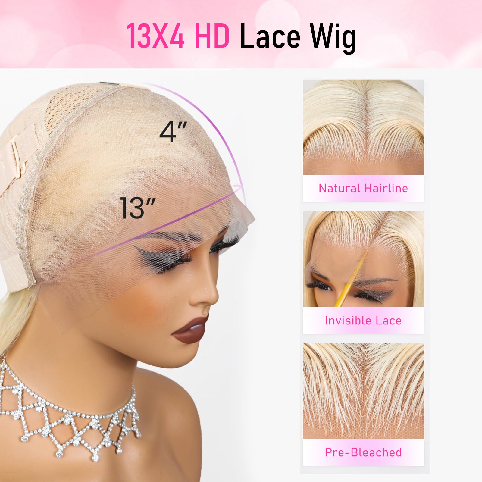 613 Blonde Straight Lace Front Wigs 13*4 Frontal Brazilian Vallbest Human Hair