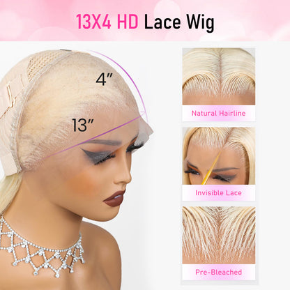 613 Blonde Straight Lace Front Wigs 13*4 Frontal Brazilian Vallbest Human Hair