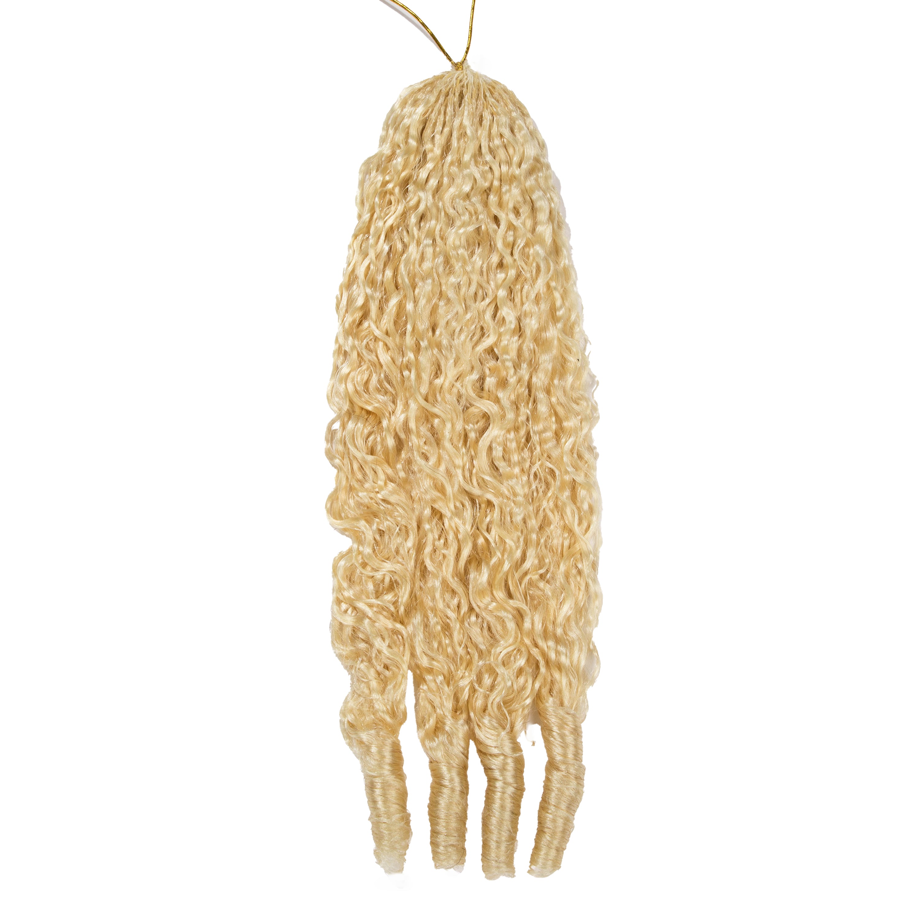 #613 Blonde Burmese Curly Crochet Human Hair Premium Plush Texture for Time-Saving Boho Braids