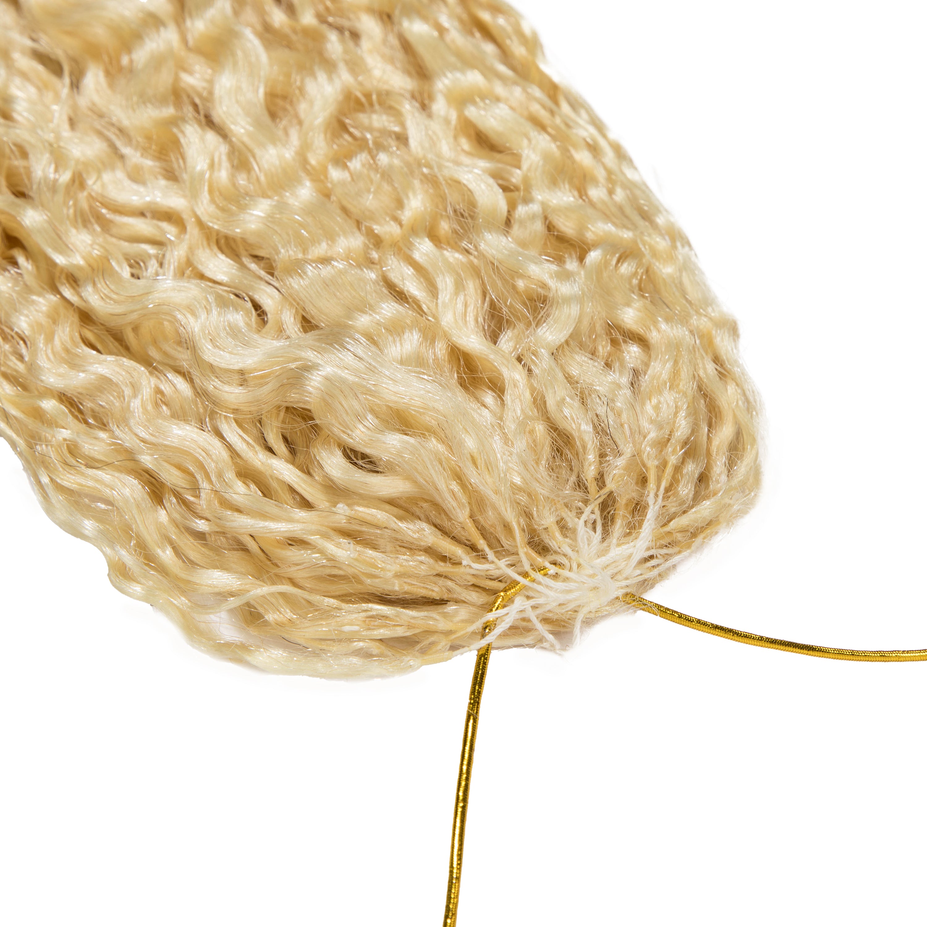 #613 Blonde Burmese Curly Crochet Human Hair Premium Plush Texture for Time-Saving Boho Braids