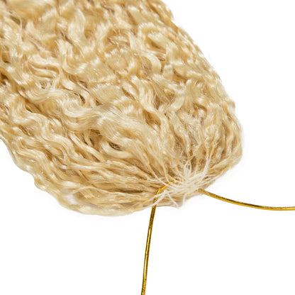 #613 Blonde Burmese Curly Crochet Human Hair Premium Plush Texture for Time-Saving Boho Braids
